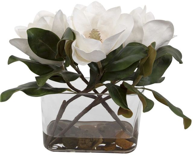 Uttermost® Middleton White Magnolia Flower Centerpiece-4