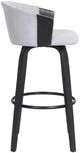 Armen Living Diana Light Gray/Black Swivel Counter Stool-2