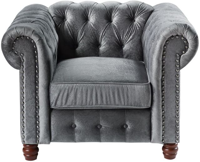 Mazin Furniture Welwyn Dark Gray Upholstered Accent Chair-1