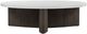 Four Hands Toli Italian White Coffee Table with Smoked Black Base-0