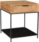 Moe's Home Collection Joliet Natural Side Table with Black Metal Frame-0