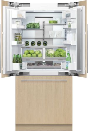 Fisher & Paykel Series 7 36” 16.8 Cu. Ft. Panel Ready Built-In French Door Refrigerator