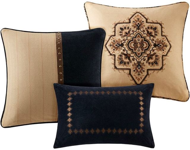 Olliix by Madison Park Signature Wellington Blue Queen Comforter Set-3