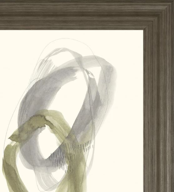 Classy Art Gray/Green Neutral Rounds I by Jennifer Goldberger Wall Art-1