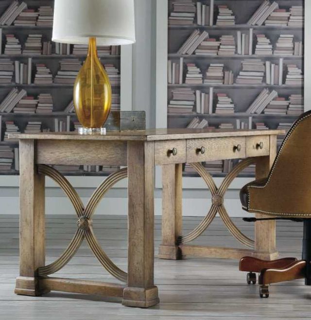 Hooker® Furniture Melange Light Wood Architectural Writing Desk-1