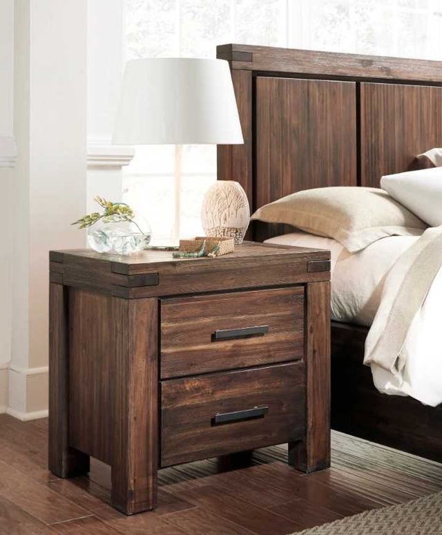 Modus Furniture Meadow Brick Brown Nightstand-1