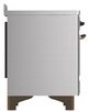 Ilve® Majestic III 48" Stainless Steel Pro Style Induction Range with Solid Door and Burnished Trim-3