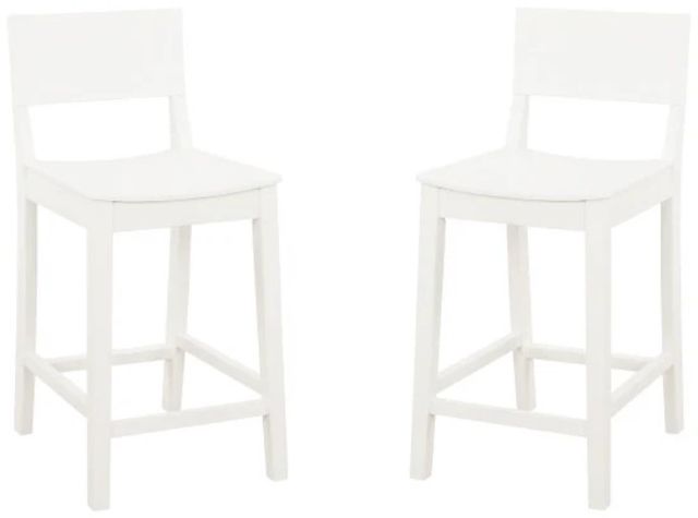 Linon Kentucky 2-Piece White Counter Stool Set-0