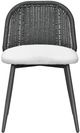 TOV Furniture Alexa Black/Cream White Linen/Rattan Outdoor Dining Chair-3
