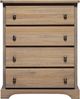 Mako Wood Furniture Youth Collection Pine 4-Drawer Chest-1