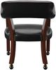 Steve Silver Co. Tournament Black/Cherry Arm Chair with Casters-4
