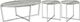 Elements International Landry 3-Piece Grey/Chrome Table Set-0