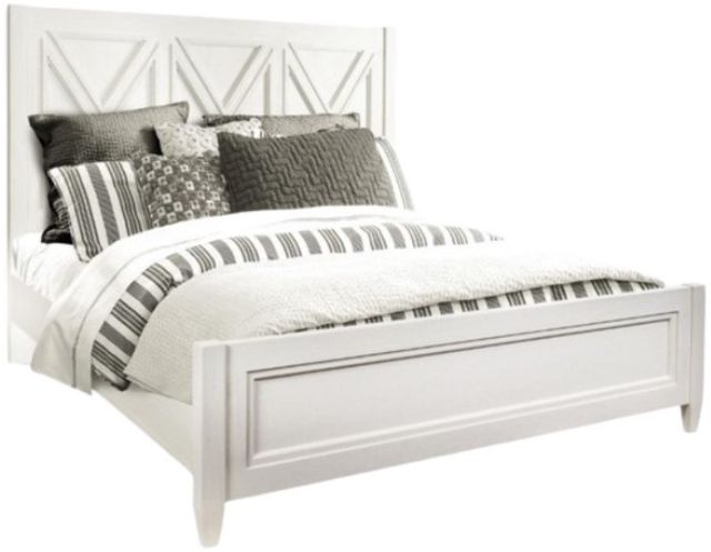 Riverside Furniture Osborne Winter White Queen Panel Bed-0