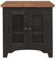 Signature Design by Ashley® Valebeck Light Brown End Table with Rustic Black Base-1