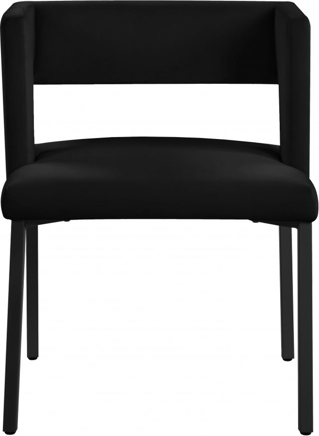 Meridian Furniture Caleb Black/Matte Black Velvet Dining Chair-2