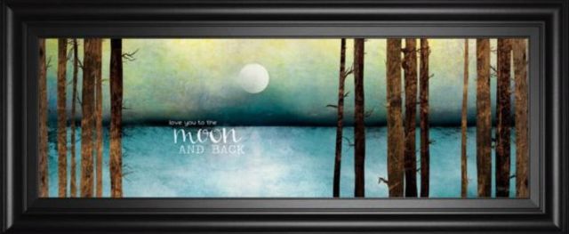 Classy Art Love You To The Moon And Back by Marla Rae Framed Print Wall Art-1