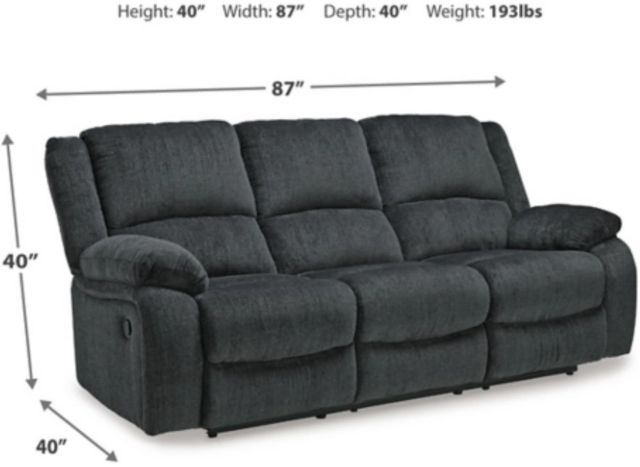 Signature Design by Ashley® Draycoll Slate Manual Reclining Sofa-2