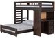 Elements International Cali Kids Brown Twin Complete Basic Loft Desk Bed -0