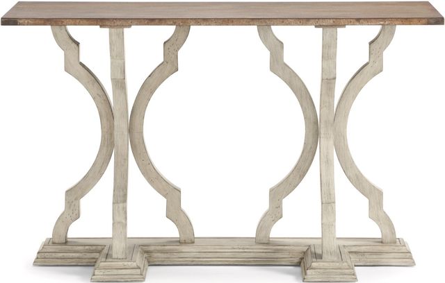 Flexsteel® Estate Galvanized Metal Top Sofa Table with Antiqued Base-1