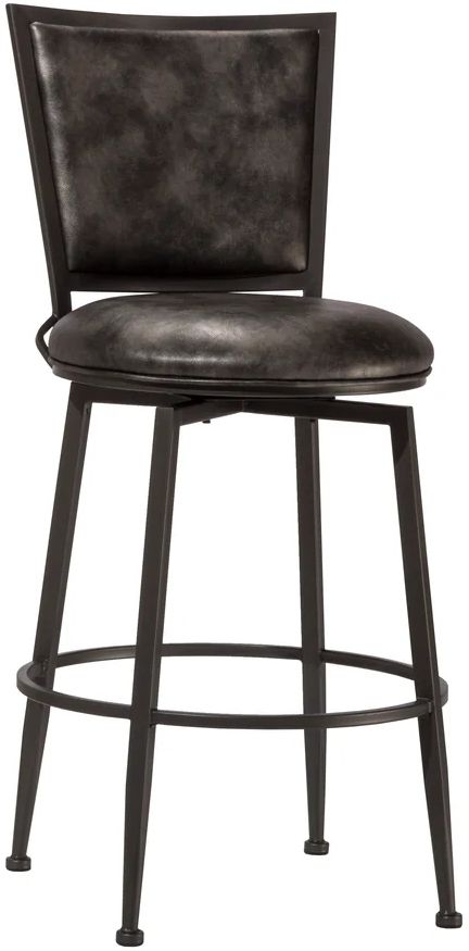 HH2 Home Rockvale Charcoal Metal/Gray Bar Height Stool-0