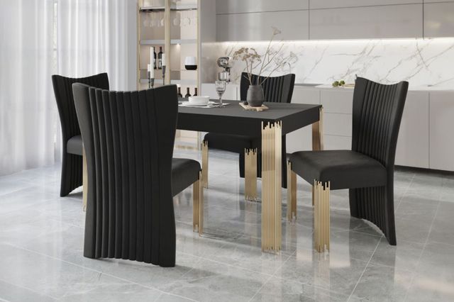 New Classic® Home Furnishings Empire Black/Gold Dining Side Chair-1