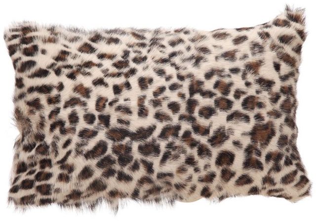 Moe's Home Collection Goat Brown Fur Spotted Bolster-0