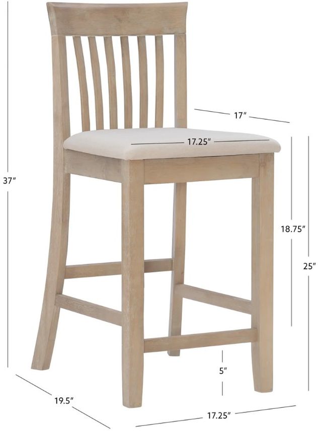 Linon Torino Gray Wash Bar Stool-2
