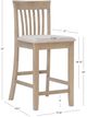 Linon Torino Gray Wash Bar Stool-2