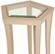 Michael Amini® La Rachelle Glass Top Chair Side Table with Medium Champagne Legs-4
