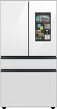 Samsung Bespoke 23 Cu. Ft. Custom Panel Ready/White Glass French Door Refrigerator with Family Hub™-0