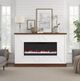 Legends Home Real Cozy Liberty Bourbon/Jasmine White Fireplace Mantel-1