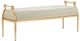 Currey & Company Genevieve Beige Shimmer Gold Bench-1