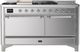 Ilve® Majestic III 60'' Stainless Steel Pro Style Dual Fuel Natural Gas Range with Solid Door and Chrome Trim-0