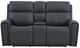 Flexsteel® Warren True Navy Leather Power Reclining Loveseat with Console, Power Headrest and Lumbar-4