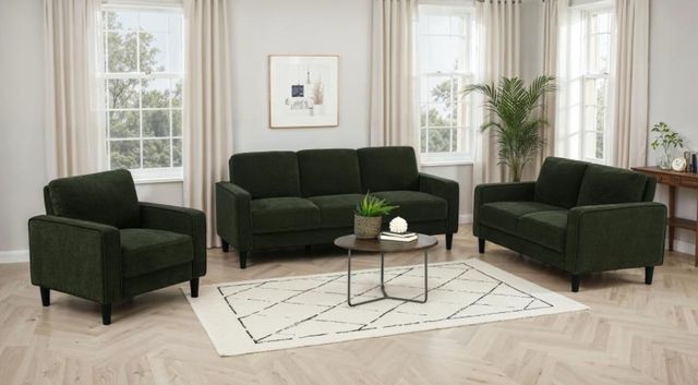 Coaster® Ruth 3-Piece Matcha Upholstered Sofa Set-1