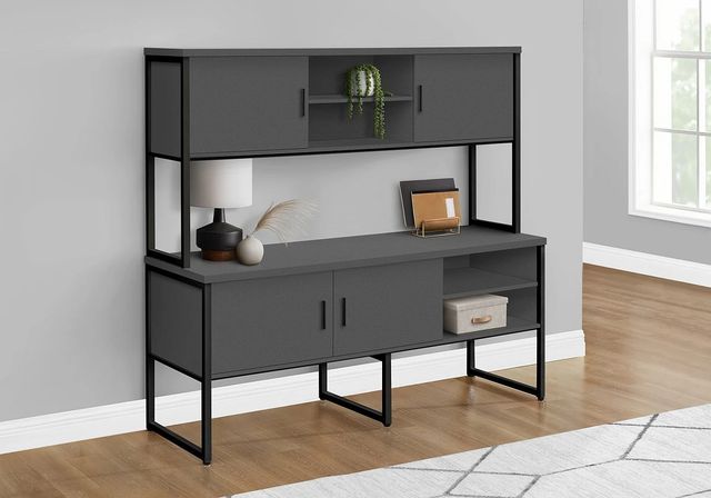 Monarch Specialties Inc. Black/Grey 72" Office Credenza-3