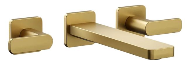 KOHLER® Parallel® Vibrant Brushed Moderne Brass Wall-Mount Bathroom Sink Faucet Trim-0