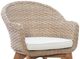 John Thomas Furniture® Parks Biscayne 5-Piece Beige/Brown Aluminum/Teak/Wicker Outdoor Bucket Chair-1
