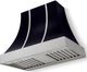 La Cornue CornuFé Cascade 44" Gloss Black Wall Mounted Range Hood with Satin Chrome Trim-0