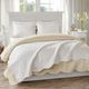 Olliix by Madison Park White Tuscany Oversized Quilted Throw with Scalloped Edges-5