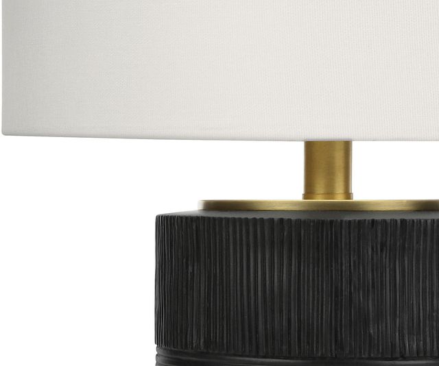 Monarch Specialties Inc. 24"H Black Resin Table Lamp-2