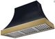 AGA Cascade 48" Gloss Black Wall Mounted Range Hood with Antique Brass Trim-0