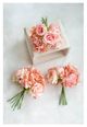 A & B Home Peach 10" Peony, Hydrangea and Rose Ball-2