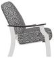 Telescope Casual St. Catherine Agra Classic/Warm Gray Aluminum/Fabric Outdoor MGP Cushion Three-Seat Sofa with Chestnut Rustic Arms-2