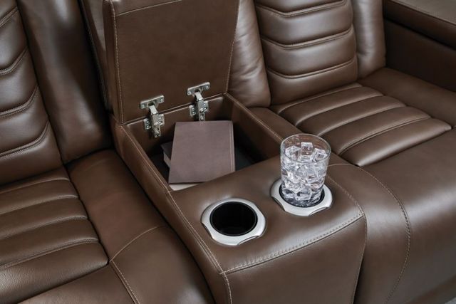 Signature Design by Ashley® High Impact Tobacco Power Reclining Loveseat with Adjustable Headrest-6