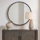 Uttermost® Grander Charcoal Round Mirror-1