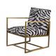 A & B Home Black/Gold/White Armchair -0