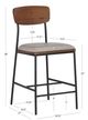 Powell® Telaco Black/Cream Counter Stool-2