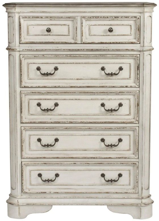 Liberty Furniture Magnolia Manor Antique White/Weathered Bark Chest-2