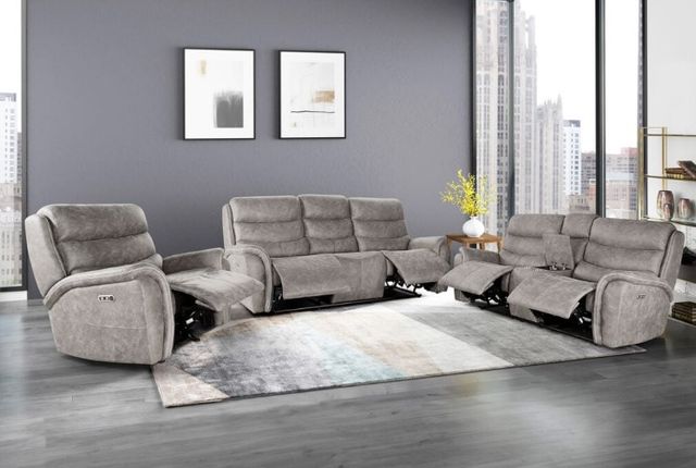 New Classic® Home Furnishings Kamari Gray Manual Glider Recliner -1